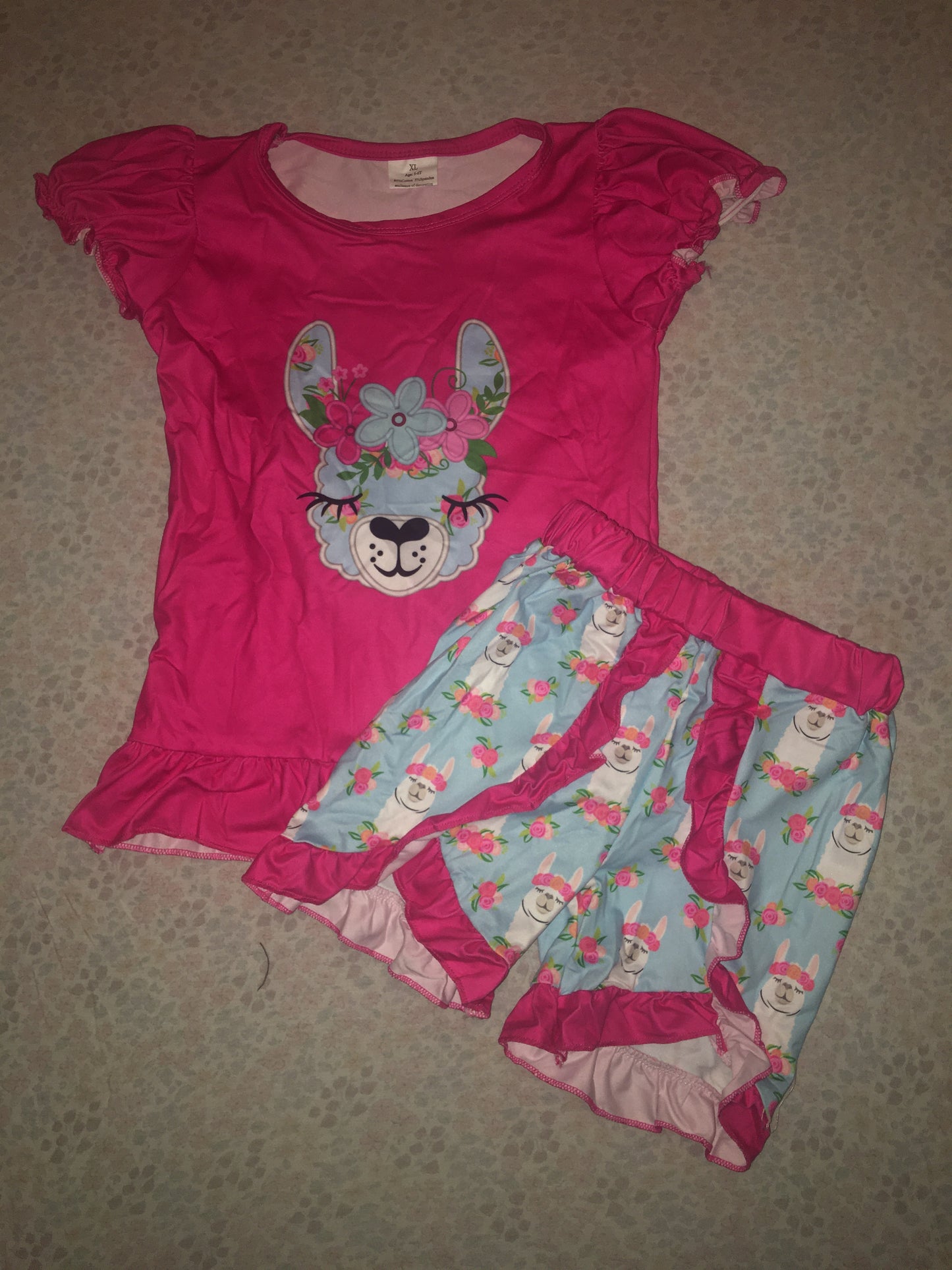 Llama Shorts Set - (Screen Print)