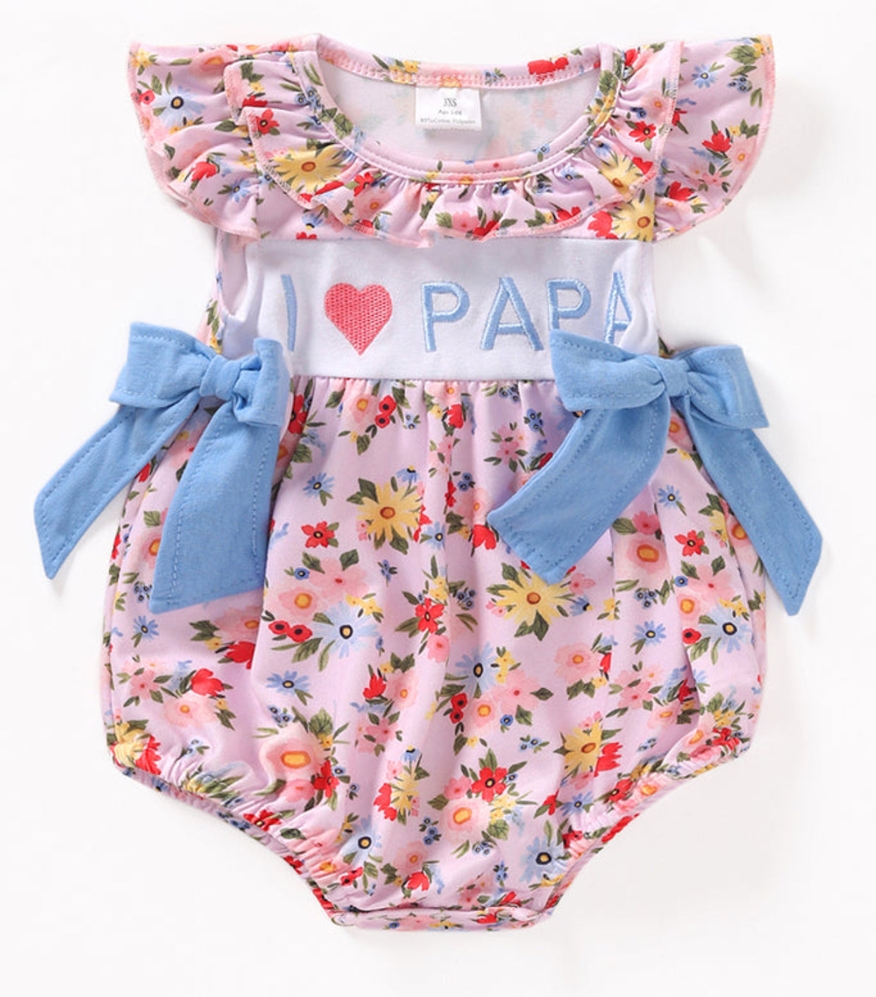 “I Love Papa” Floral Bubble