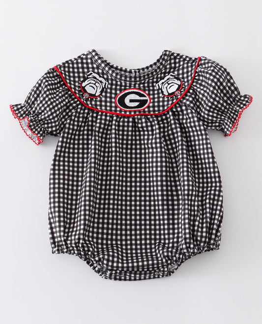 Black Plaid Georgia Girl Bubble