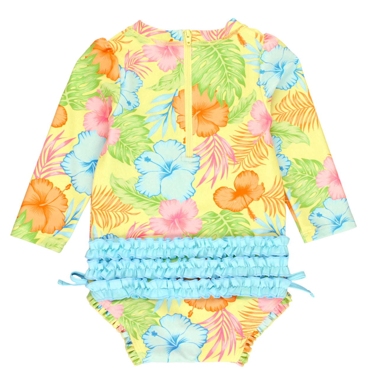 RuffleButts Long Sleeve One Piece Rash Guards