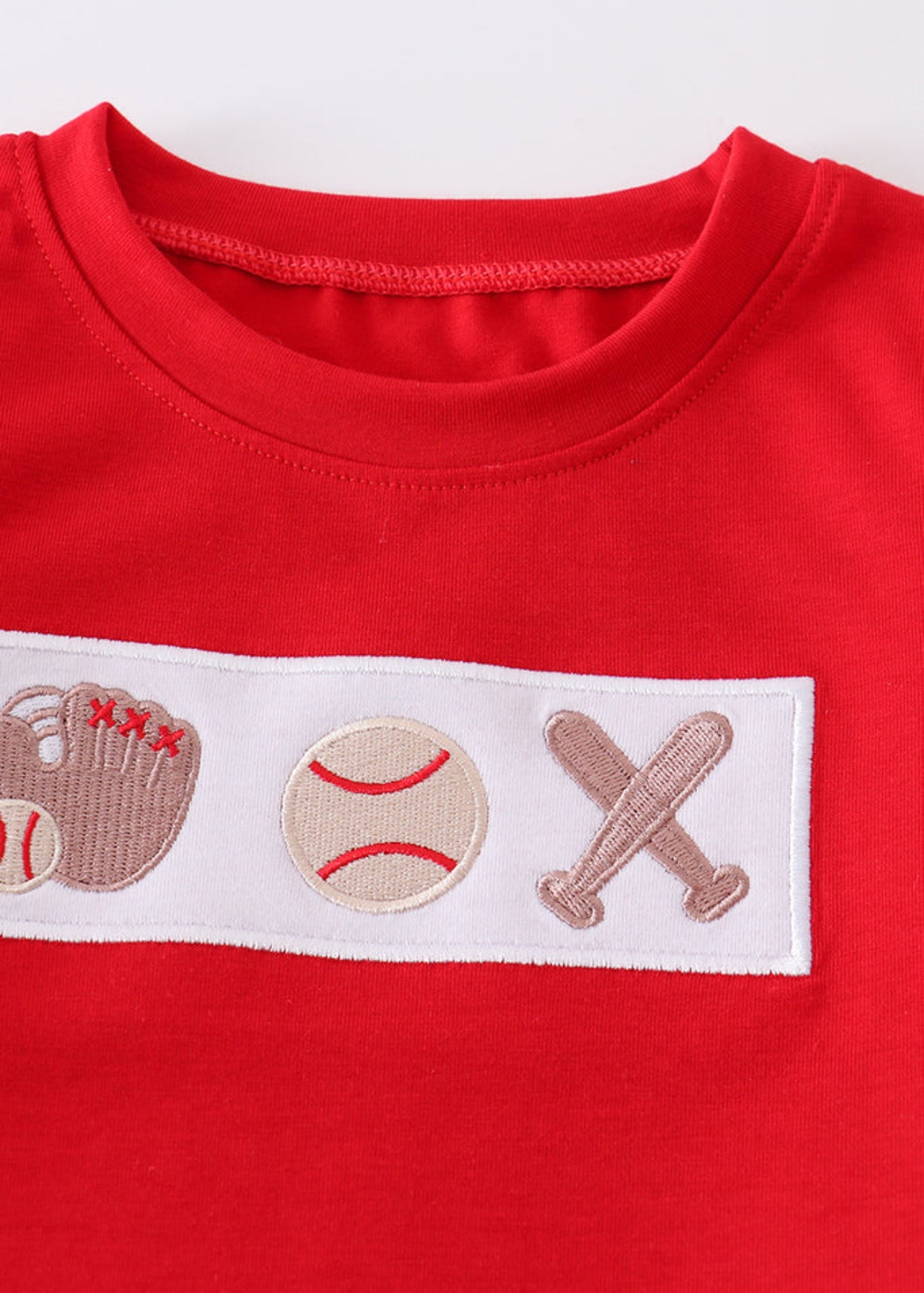Blue Plaid Baseball Embroidery Set