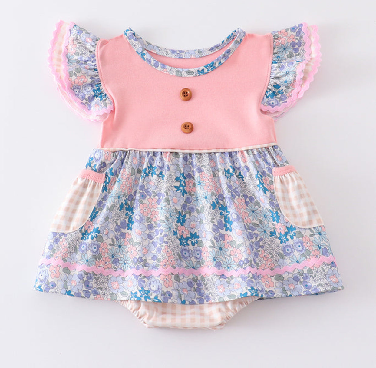 Pink Floral Ruffle Bubble