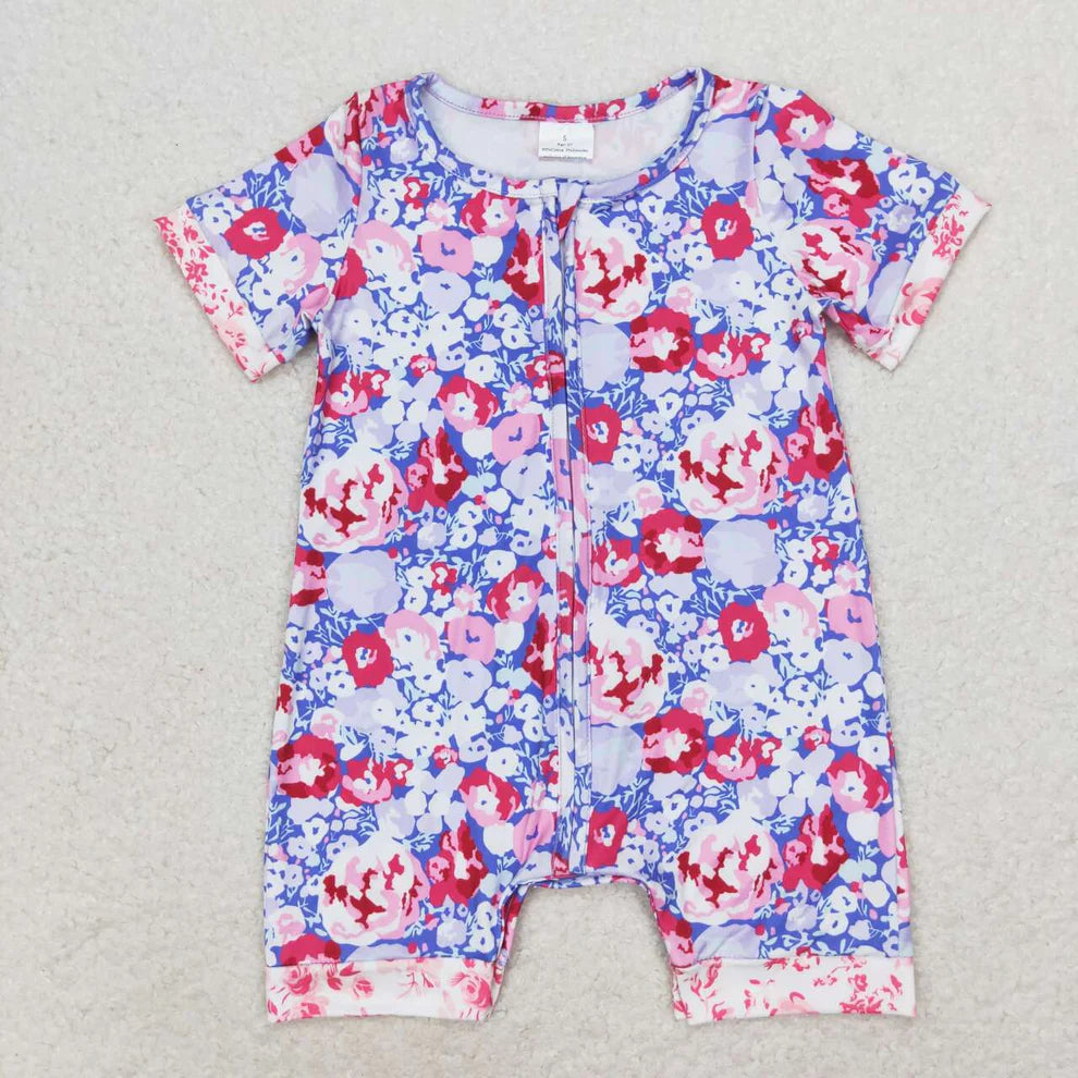 Purple Floral Romper