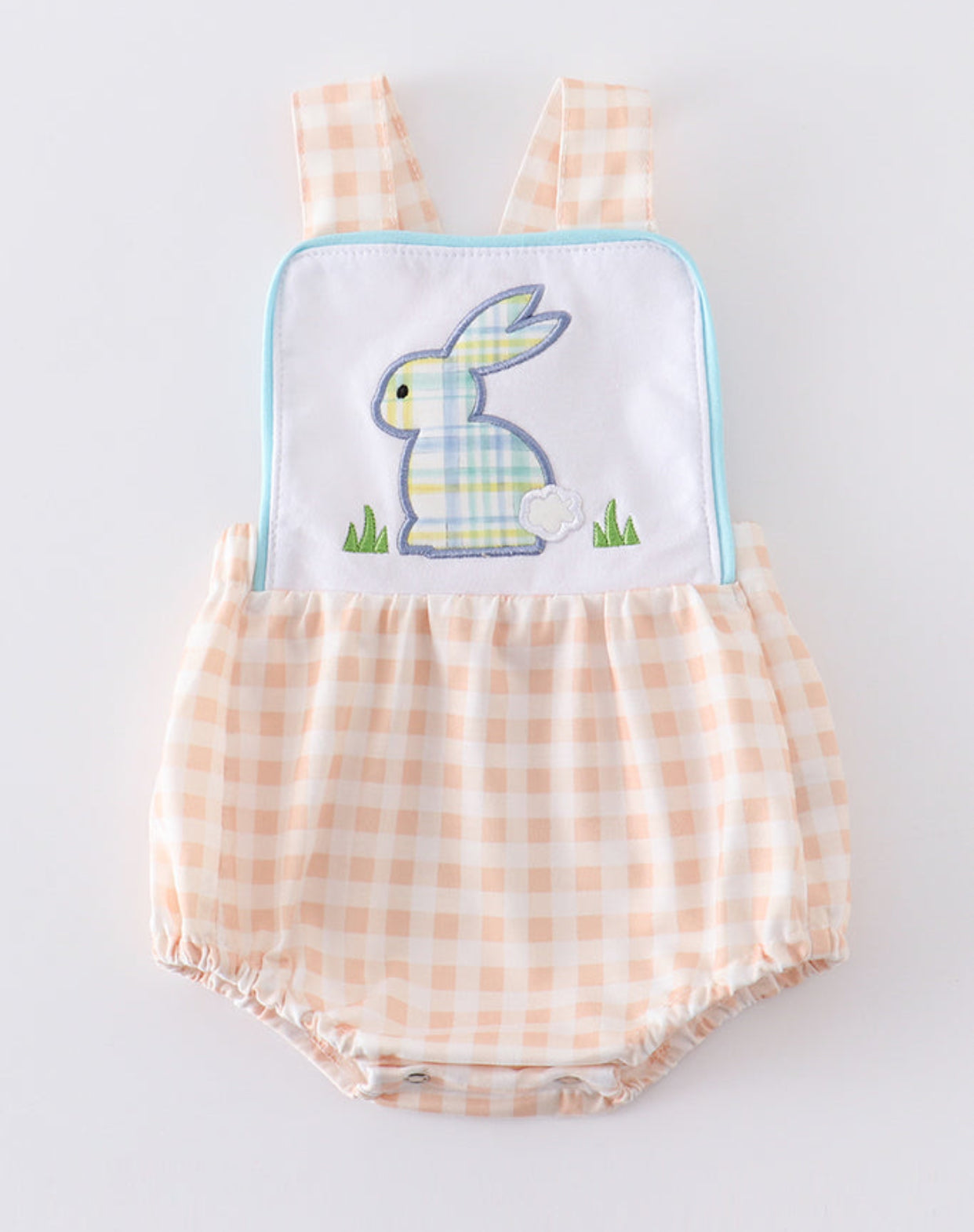 Plaid Rabbit Appliqué Bubble