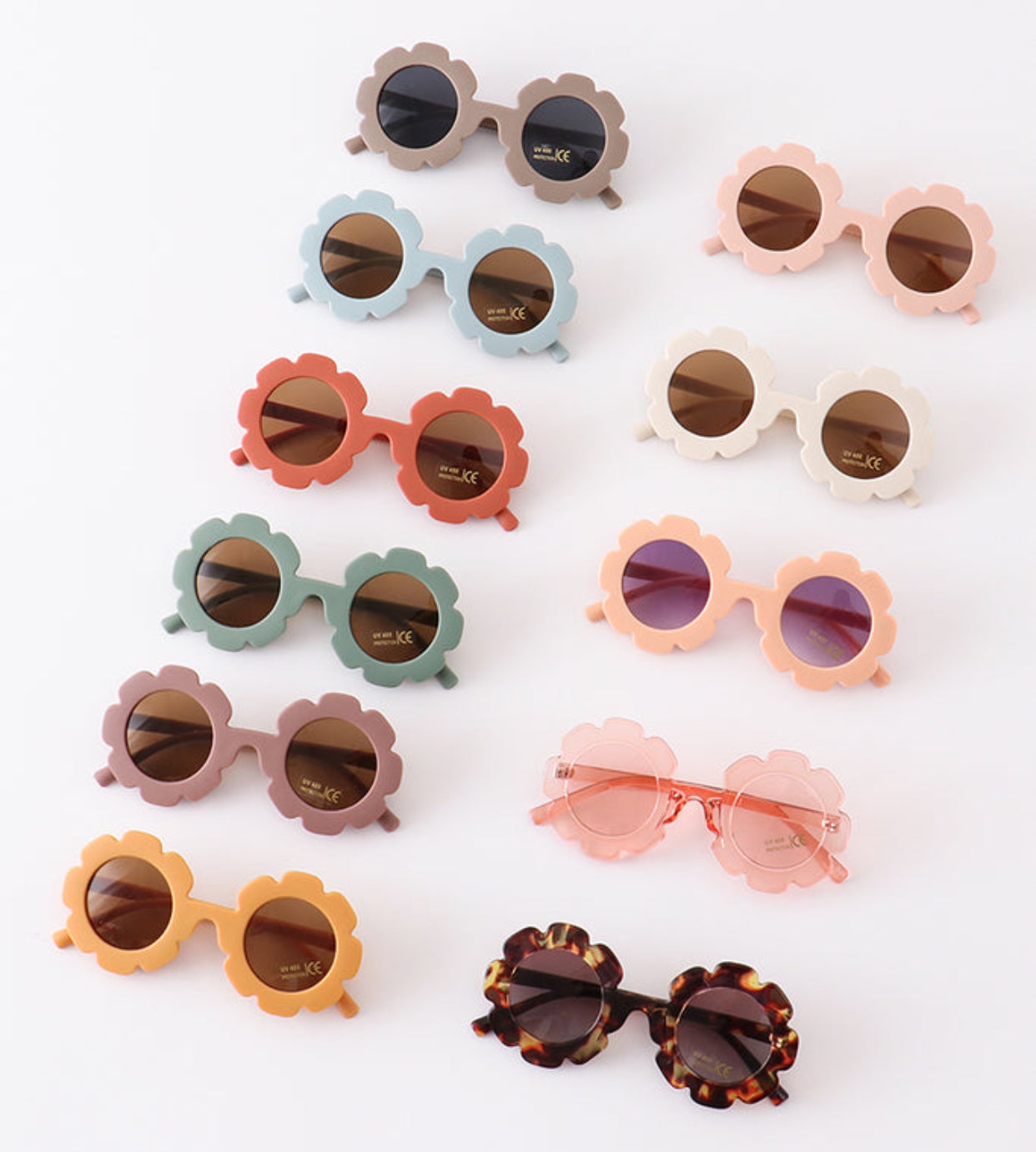 Retro Round Flower Sunglasses UV400