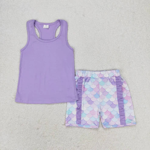 Purple Mermaid Tank Set