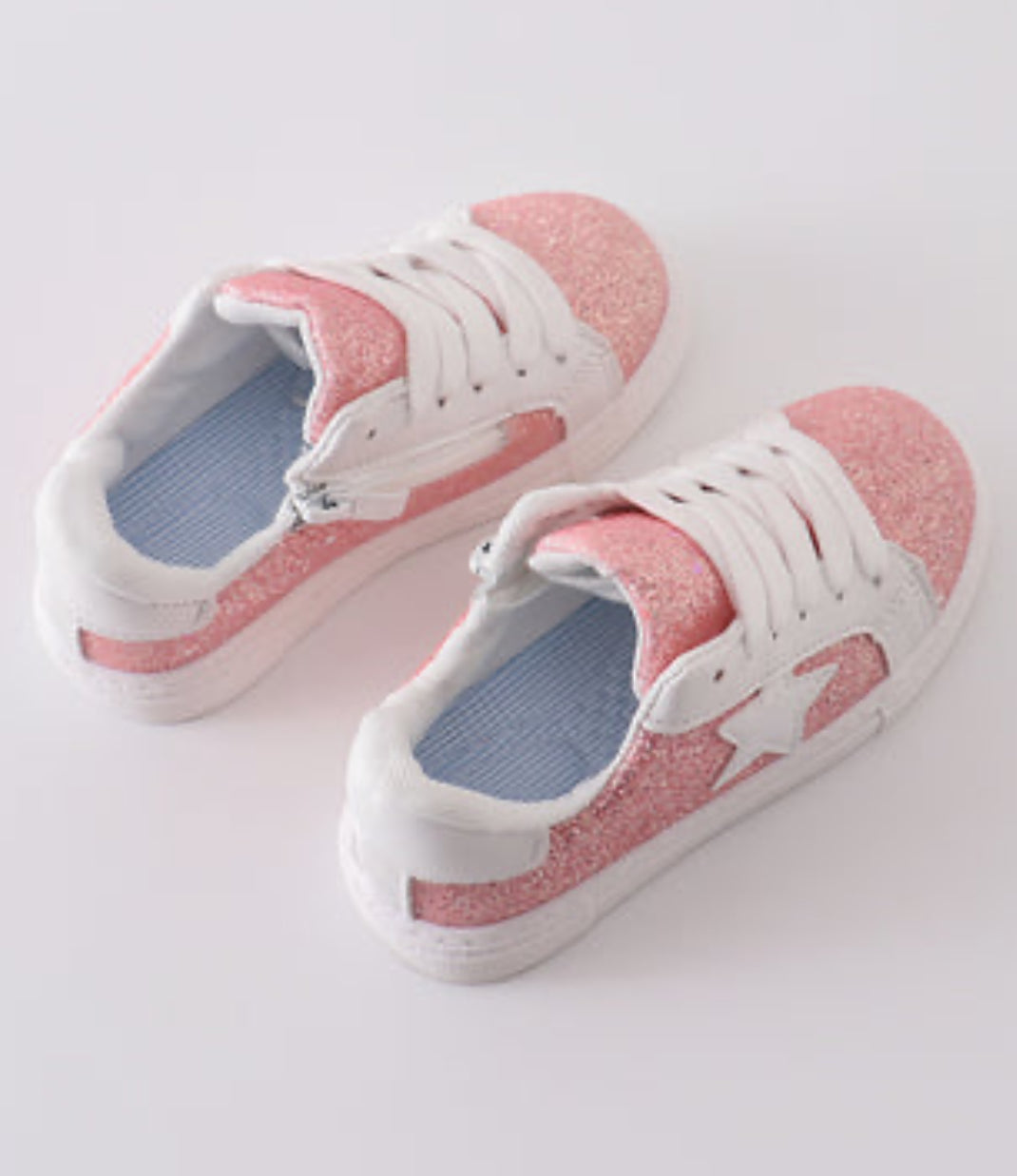 Pink Star Glitter Sneakers